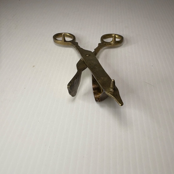 Vintage Brass Candle Snuffer Wick Trimmer Scissors Made in India - Picture 7 of 7